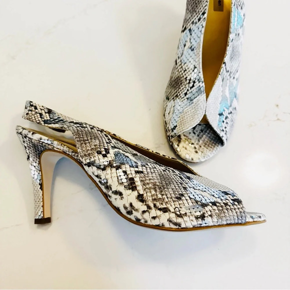 Paul Green Avanti Peep Toe Slingback | Silver Pebble | NIB | 9.5 - Picture 4 of 8